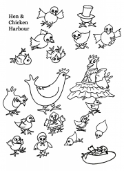 collage-chick-hen-drawings
