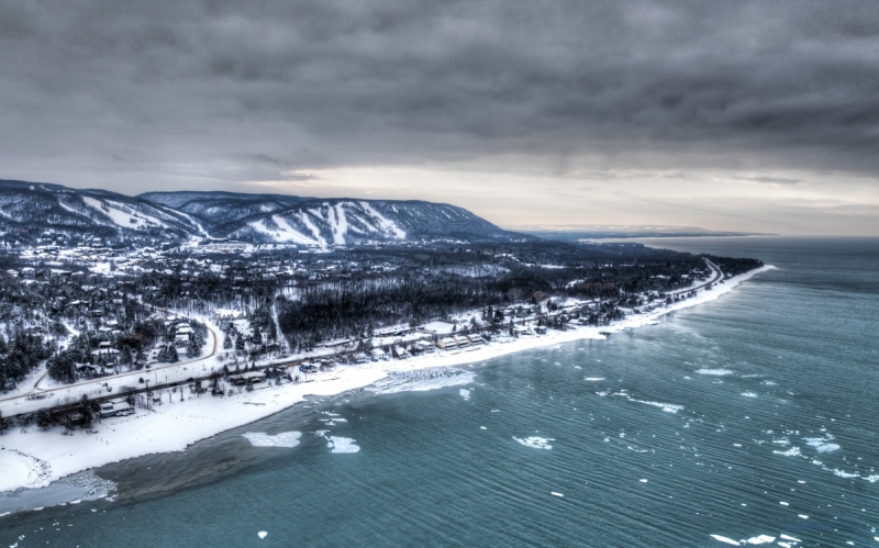 Georgian Bay with Alpine in the distance