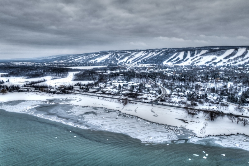 View of Escarpment from the Bay with Craigleith and Blue